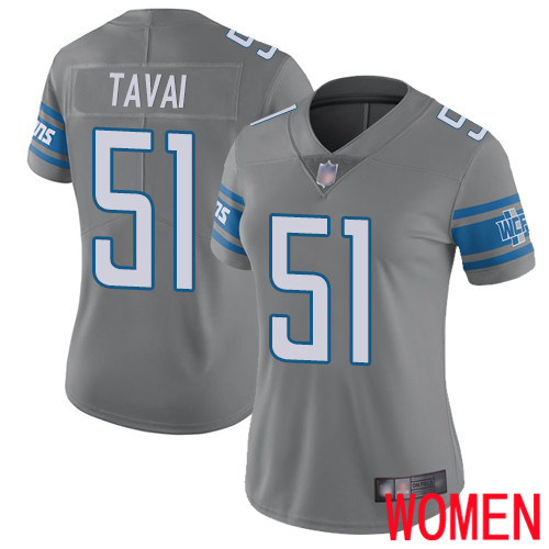 Detroit Lions Limited Steel Women Jahlani Tavai Jersey NFL Football #51 Rush Vapor Untouchable